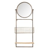 Nástěnné zrcadlo s poličkou