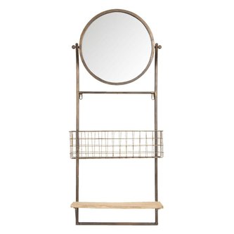 Nástěnné zrcadlo s poličkou