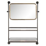 Nástěnné zrcadlo s poličkou