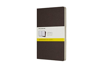 Moleskine: Sešity 3 ks čtverečkované hnědé L