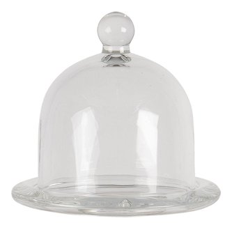 Skleněný poklop s podtáckem