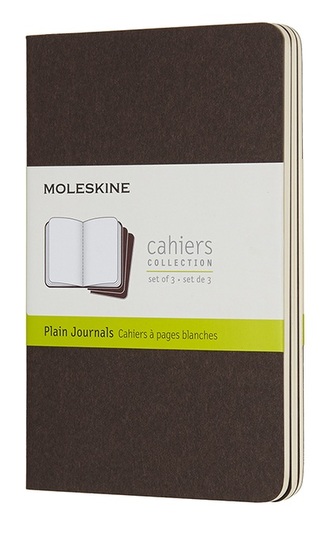 Moleskine: Sešity 3 ks čisté hnědé S Moleskine: Sešity 3 ks čisté hnědé S