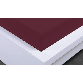 Napínací prostěradlo Jersey 180x200 cm, burgundy, bavlna