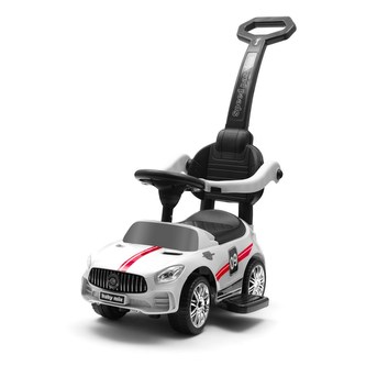 Dětské odrážedlo se zvukem a vodící tyčí Baby Mix RACER bílé Dětské odrážedlo se zvukem a vodící tyčí Baby Mix RACER bílé