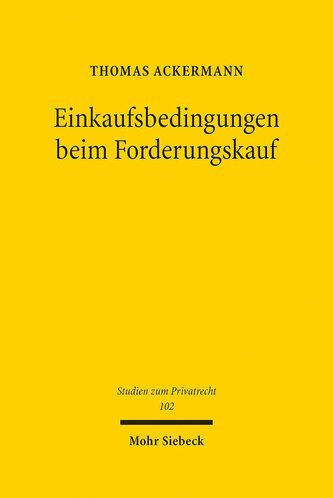 Einkaufsbedingungen beim Forderungskauf