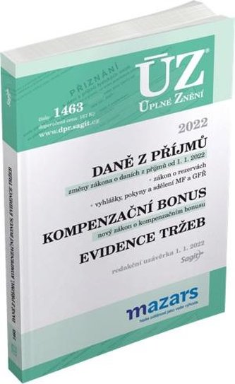 ÚZ 1463 Daně z příjmů, Evidence tržeb, 2022 ÚZ 1463 Daně z příjmů, Evidence tržeb, 2022