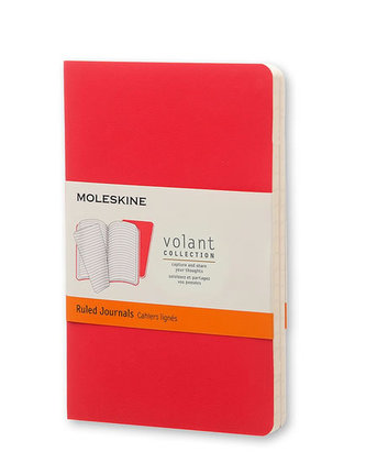 Moleskine: Volant zápisníky linkované červené S