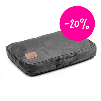 Pelíšek Bouncer Madagaskar tmavě šedý, vel. XL (120x80x10cm)