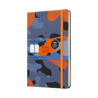 Moleskine: Blend zápisník linkovaný Camouflage oranžový L