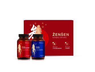 MycoMedica Korejský ženšen pravý červený s Cordycepsem 90 kapslí + s Reishi 90 kapslí