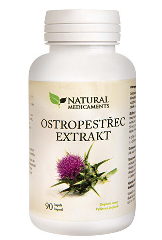 Natural Medicaments Ostropestřec Extrakt 90 kapslí