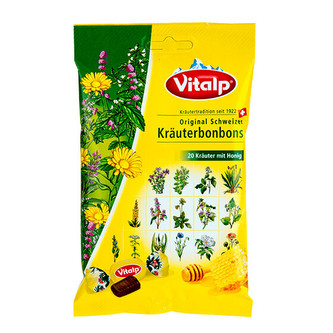 Topvet VITALP bylinné bonbony s medem 75 g