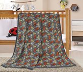 ELLA dětská přikrývka - dinosaurus - šedá - 75x100 cm