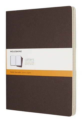 Moleskine: Sešity 3 ks linkované hnědé XL