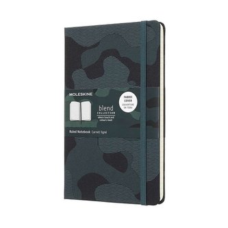 Moleskine: Blend zápisník linkovaný Camouflage zelený L