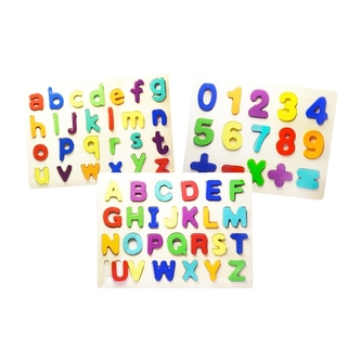 Dřevěná vkládačka písmenka, číslice - výběr 1 ks