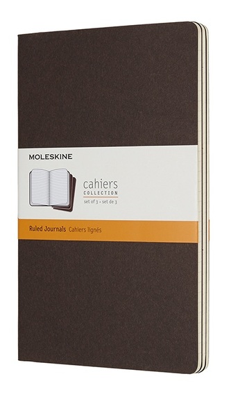 Moleskine: Sešity 3 ks linkované hnědé L