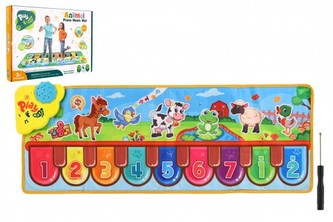 Elektronická hrací podložka pianko 85x30cm na baterie v krabici 40x28x4,5cm