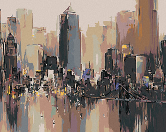 Malování podle čísel - VĚŽÁKY VELKOMĚSTA - 80x100 cm, vypnuté plátno na rám