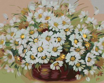Malování podle čísel - KYTIČKA KOPRETIN - 40x50 cm, bez rámu a bez vypnutí plátna