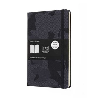Moleskine: Blend zápisník linkovaný Camouflage černý L