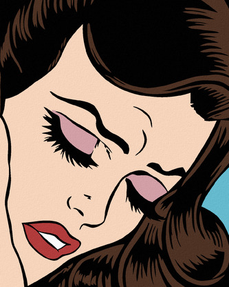 Malování podle čísel - SMUTNÁ - 80x100 cm, bez rámu a bez vypnutí plátna