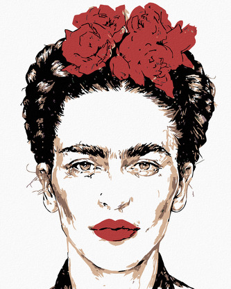 Malování podle čísel - FRIDA KAHLO - 80x100 cm, vypnuté plátno na rám Malování podle čísel - FRIDA KAHLO - 80x100 cm, vypnuté plátno na rám