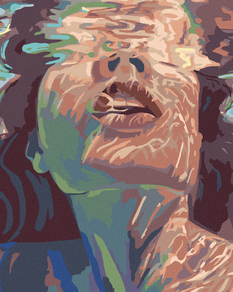 Malování podle čísel - ŽENA POD VODOU - 40x50 cm, bez rámu a bez vypnutí plátna