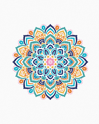 Malování podle čísel - MANDALA II - 40x50 cm, bez rámu a bez vypnutí plátna