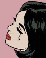 Malování podle čísel - SMUTNÁ ČERNOVLÁSKA - 80x100 cm, bez rámu a bez vypnutí plátna