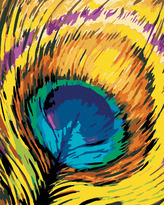 Malování podle čísel - PAVÍ BRK - 40x50 cm, vypnuté plátno na rám