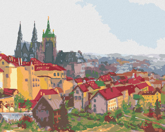Malování podle čísel - PRAŽSKÝ HRAD - 80x100 cm, bez rámu a bez vypnutí plátna Malování podle čísel - PRAŽSKÝ HRAD - 80x100 cm, bez rámu a bez vypnutí plátna