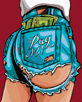 Malování podle čísel - ŠORTKY - 80x100 cm, vypnuté plátno na rám