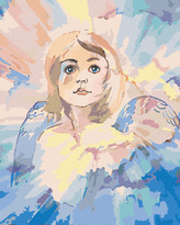 Malování podle čísel - MALÝ VÁNOČNÍ ANDĚL - 40x50 cm, vypnuté plátno na rám