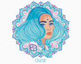 Malování podle čísel - ŽENA RAK - 40x50 cm, vypnuté plátno na rám