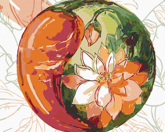 Malování podle čísel - CHILLI A KVĚTINA - 40x50 cm, vypnuté plátno na rám