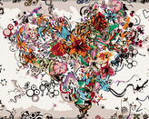 Malování podle čísel - KVĚTINOVÉ SRDCE - 80x100 cm, vypnuté plátno na rám