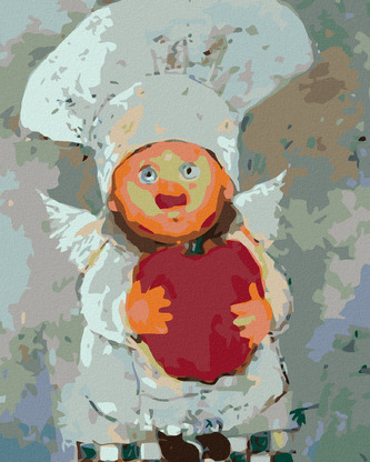 Malování podle čísel - KUCHAŘ S DÝNÍ - 40x50 cm, bez rámu a bez vypnutí plátna