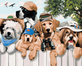 Malování podle čísel - PSI NA VÝLETĚ V PŘÍRODĚ (HOWARD ROBINSON) - 40x50 cm, vypnuté plátno na rám