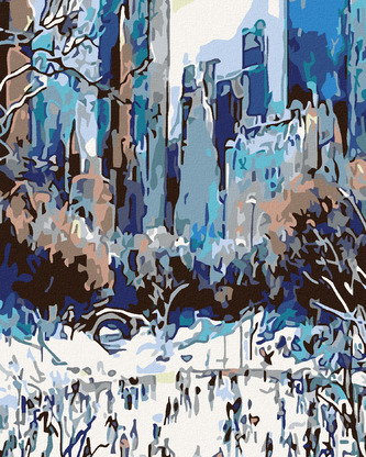 Malování podle čísel - BRUSLENÍ V NEW YORKU - 80x100 cm, bez rámu a bez vypnutí plátna