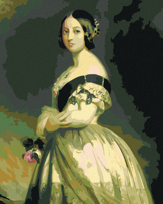 Malování podle čísel - KRÁLOVNA VIKTORIE (F. X. WINTERHALTER) - 80x100 cm, vypnuté plátno na rám Malování podle čísel - KRÁLOVNA VIKTORIE (F. X. WINTERHALTER) - 80x100 cm, vypnuté plátno na rám