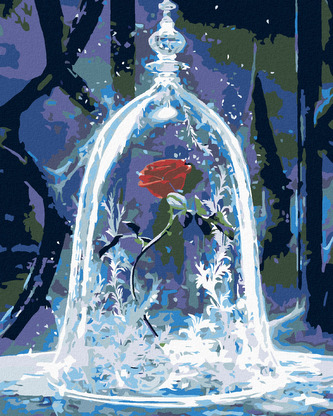 Malování podle čísel - RŮŽE POD POKLOPEM - 80x100 cm, bez rámu a bez vypnutí plátna