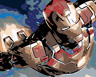 Malování podle čísel - IRON MAN - 80x100 cm, vypnuté plátno na rám Malování podle čísel - IRON MAN - 80x100 cm, vypnuté plátno na rám