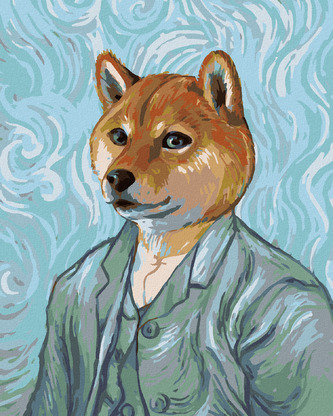 Malování podle čísel - VINCENT VAN GOGH S PSÍ HLAVOU - 40x50 cm, vypnuté plátno na rám Malování podle čísel - VINCENT VAN GOGH S PSÍ HLAVOU - 40x50 cm, vypnuté plátno na rám