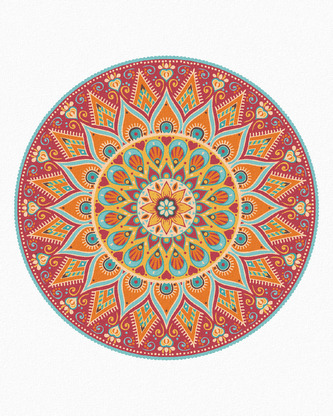 Malování podle čísel - MANDALA - 80x100 cm, vypnuté plátno na rám Malování podle čísel - MANDALA - 80x100 cm, vypnuté plátno na rám