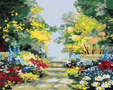 Malování podle čísel - OKRASNÉ KVĚTINY - 40x50 cm, vypnuté plátno na rám