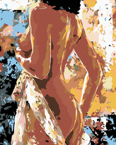 Malování podle čísel - KRÁSNÁ NAHÁ ŽENA - 80x100 cm, vypnuté plátno na rám