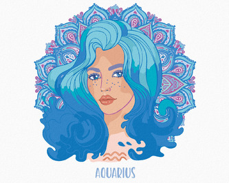 Malování podle čísel - ŽENA VODNÁŘ - 40x50 cm, bez rámu a bez vypnutí plátna