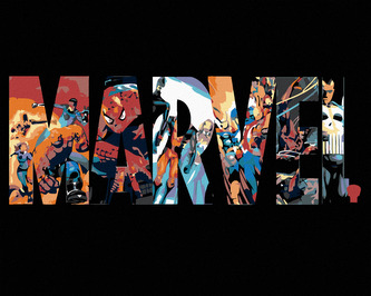 Malování podle čísel - MARVEL - 40x50 cm, bez rámu a bez vypnutí plátna