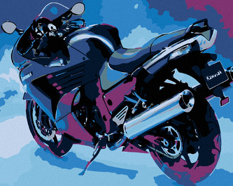 Malování podle čísel - KAWASAKI - 40x50 cm, vypnuté plátno na rám Malování podle čísel - KAWASAKI - 40x50 cm, vypnuté plátno na rám